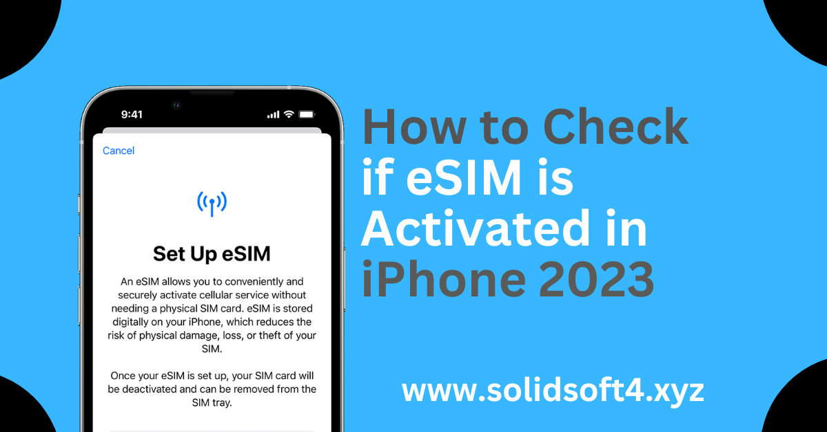 How to Check if eSIM is Activated in iPhone 2023